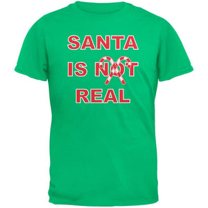 Santa Is Real Green Adult T-Shirt