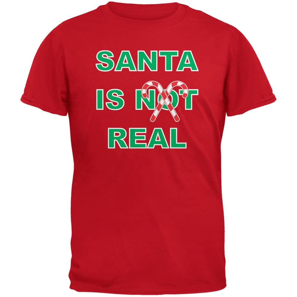 Santa Is Real Red Adult T-Shirt