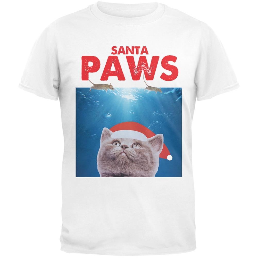 Santa Paws Black Adult T-Shirt