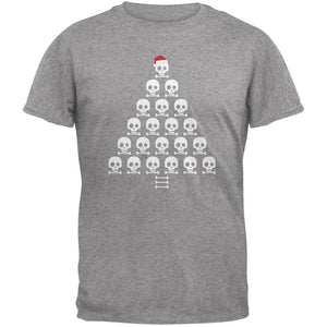 Skull & Crossbones Christmas Tree Black Adult T-Shirt