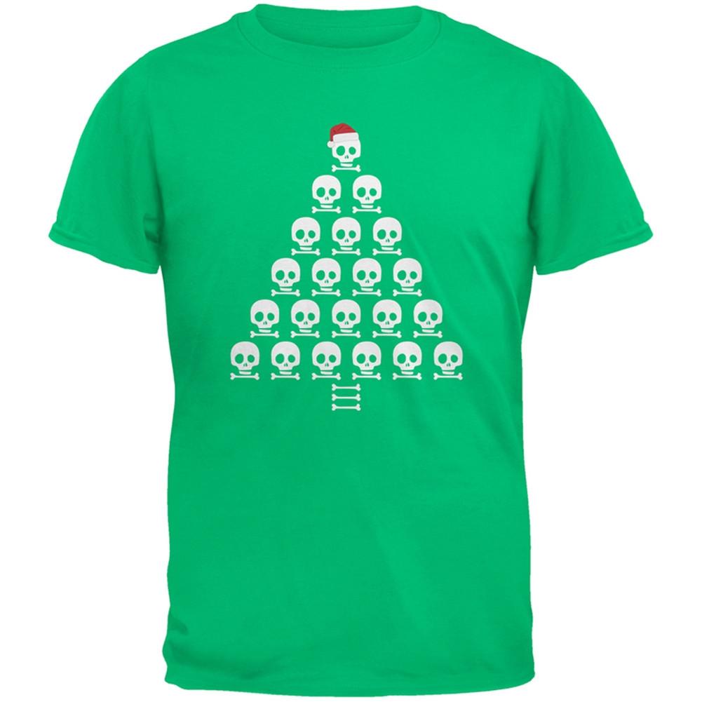 Skull & Crossbones Christmas Tree Black Youth T-Shirt