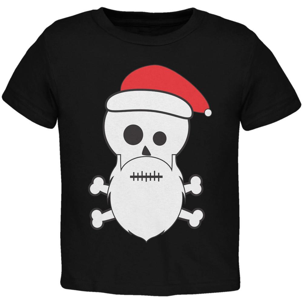 Skull and Crossbones Santa Light Blue Toddler T-Shirt