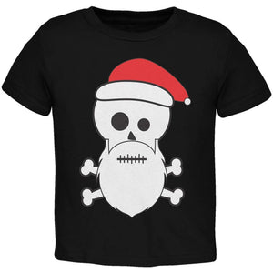 Skull and Crossbones Santa Light Blue Toddler T-Shirt