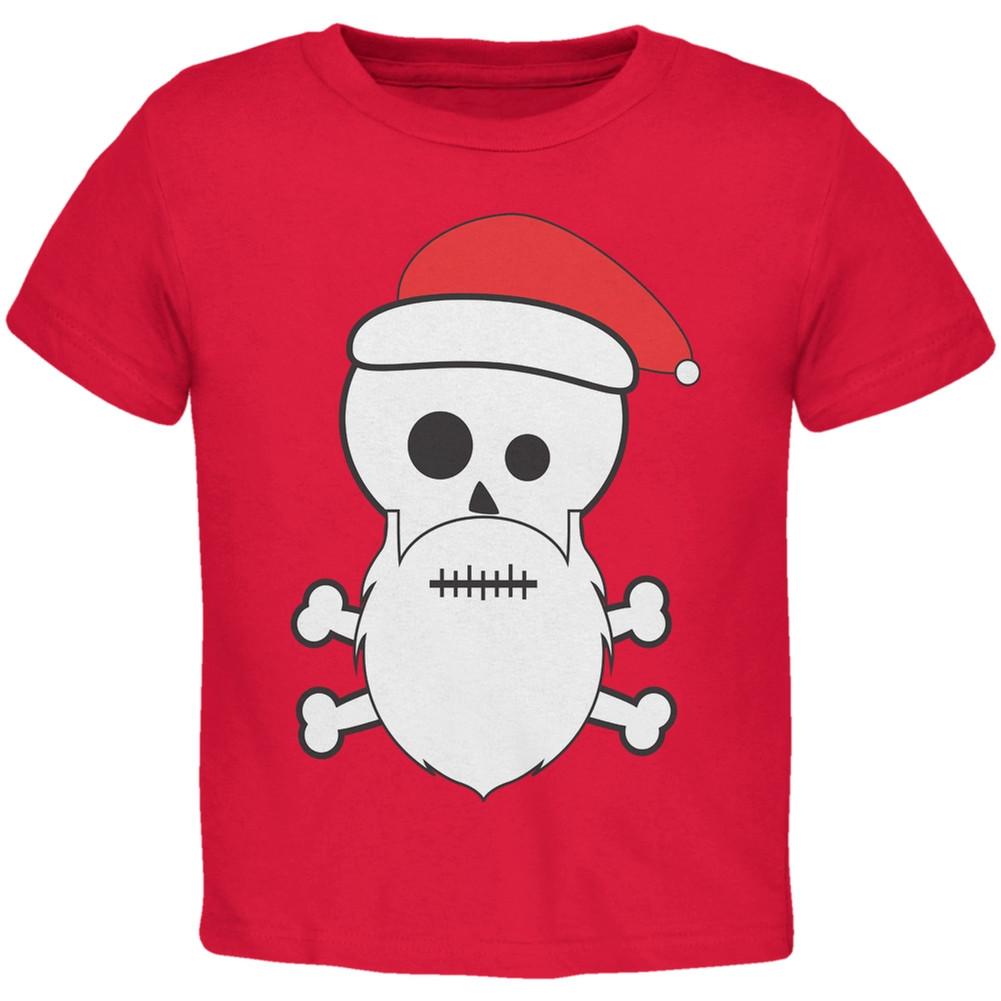 Skull and Crossbones Santa Light Blue Toddler T-Shirt