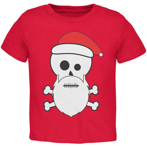 Skull and Crossbones Santa Light Blue Toddler T-Shirt