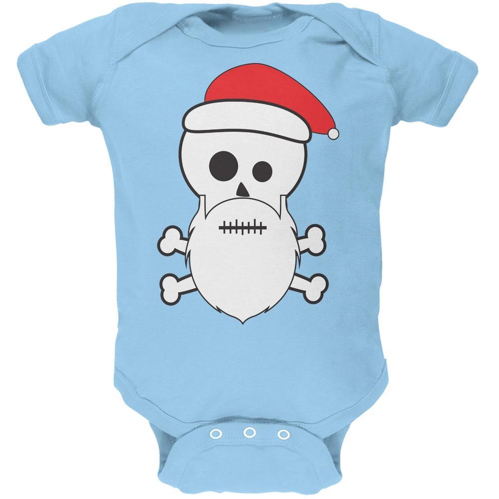 Skull and Crossbones Santa Navy Baby One Piece