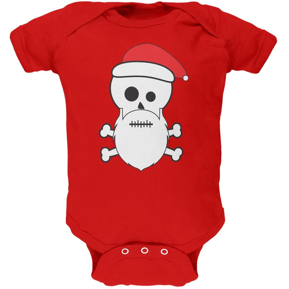 Skull and Crossbones Santa Navy Baby One Piece