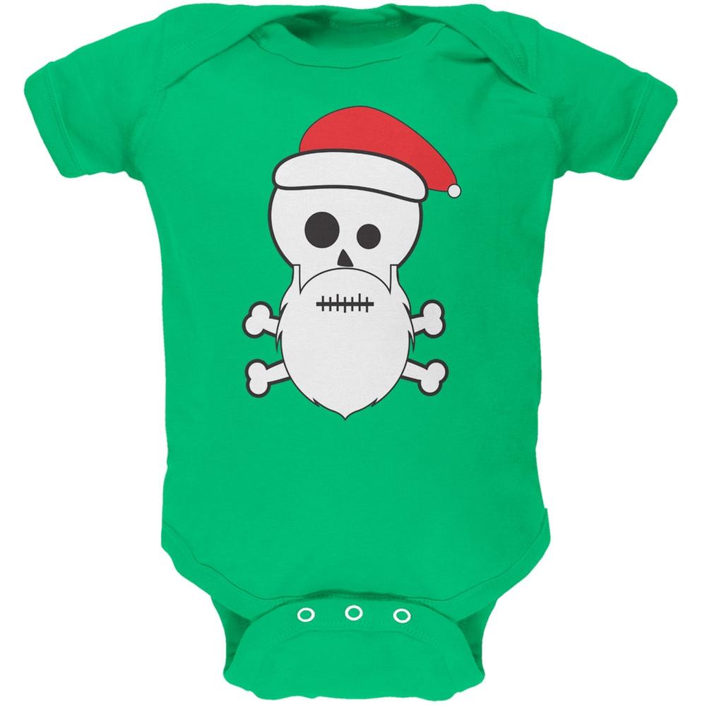 Skull and Crossbones Santa Navy Baby One Piece