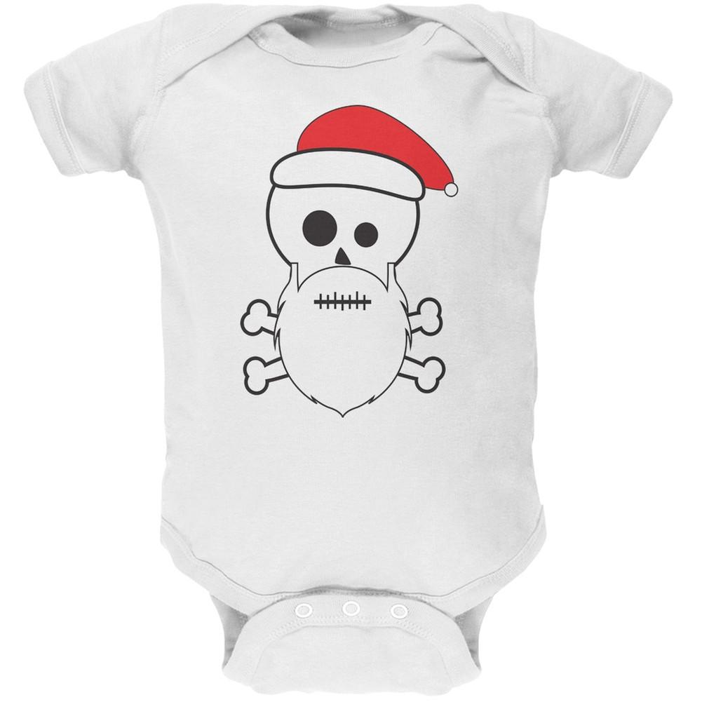 Skull and Crossbones Santa Navy Baby One Piece