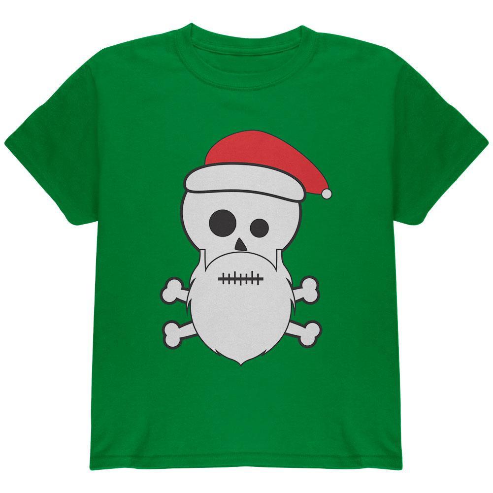 Skull and Crossbones Santa Sports Grey Youth T-Shirt