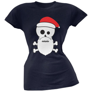 Skull and Crossbones Santa Sports Grey Juniors T-Shirt