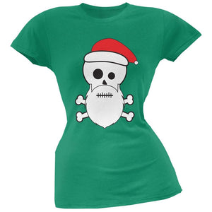Skull and Crossbones Santa Sports Grey Juniors T-Shirt