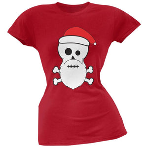 Skull and Crossbones Santa Sports Grey Juniors T-Shirt
