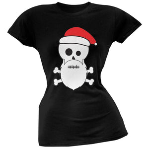 Skull and Crossbones Santa Sports Grey Juniors T-Shirt