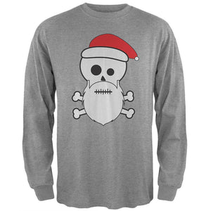 Skull and Crossbones Santa Sports Grey Adult T-Shirt