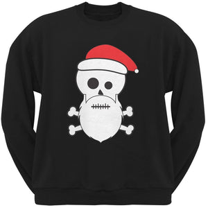 Skull and Crossbones Santa Dark Green Adult Sweatshirt