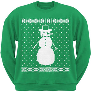 Big Snowman Ugly Christmas Sweater Black Sweatshirt