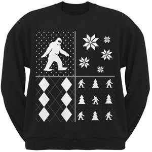 Sasquatch Festive Blocks Ugly XMAS Sweater Forest Adult Sweatshirt