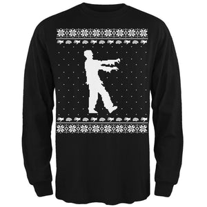 Big Zombie Ugly XMAS Sweater Forest Adult Long Sleeve T-Shirt