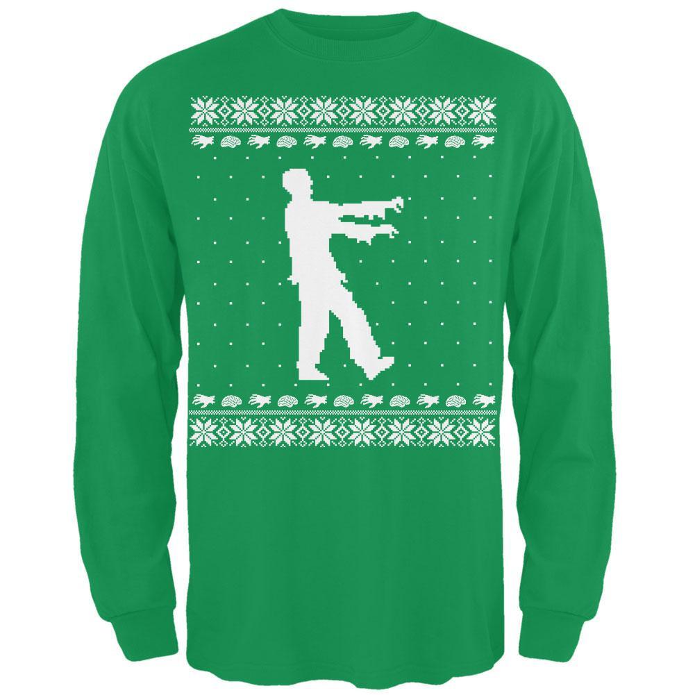 Big Zombie Ugly XMAS Sweater Forest Adult Long Sleeve T-Shirt