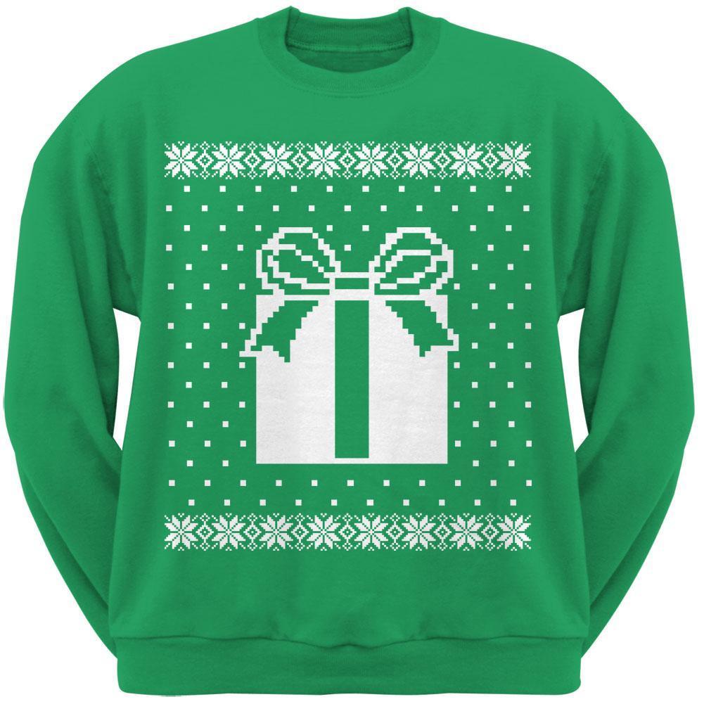 Big Present Ugly Christmas Sweater Black Adult Sweatshirt