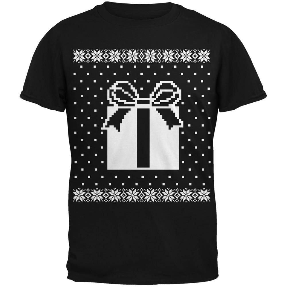Big Present Ugly Christmas Sweater Black Youth T-Shirt