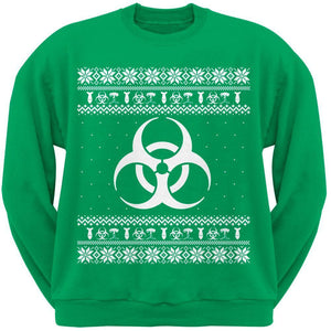 Biohazard Symbol Ugly Christmas Sweater Black Adult Sweatshirt
