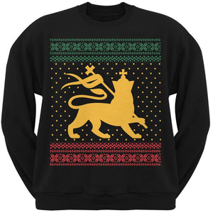 Lion of Judah Ugly Christmas Sweater Black Adult Sweatshirt