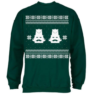 Nutcracker Full Color Ugly Christmas Sweater Black Adult Crew Neck Sweatshirt