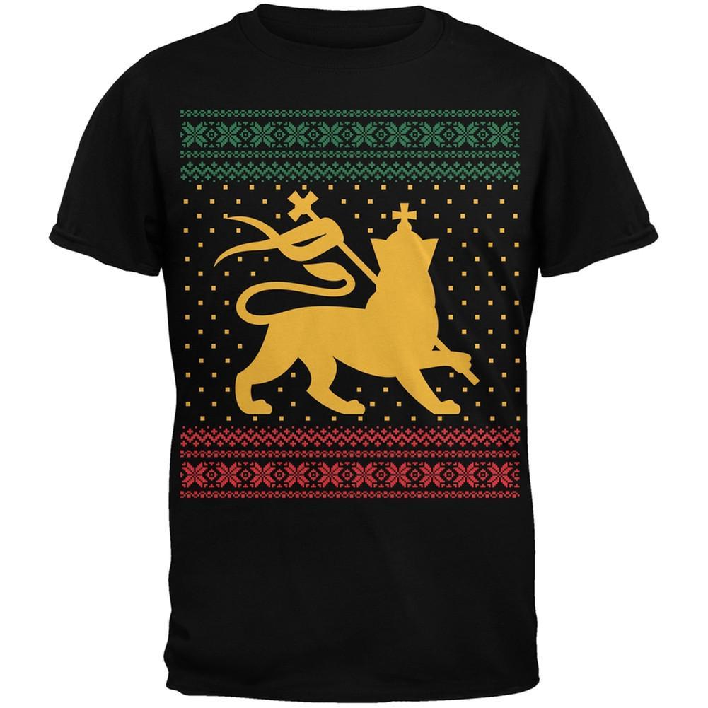 Lion of Judah Ugly Christmas Sweater Black Youth T-Shirt