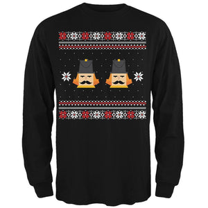 Nutcracker Ugly Christmas Sweater Black Adult Long Sleeve T-Shirt