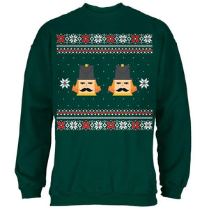 Nutcracker Full Color Ugly Christmas Sweater Dark Green Adult Sweatshirt