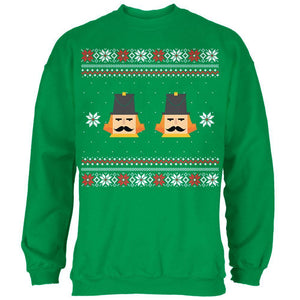 Nutcracker Full Color Ugly Christmas Sweater Green Adult Sweatshirt