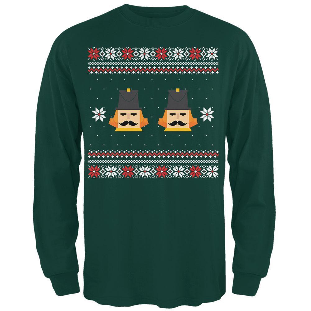 Nutcracker Ugly Christmas Sweater Black Adult Long Sleeve T-Shirt