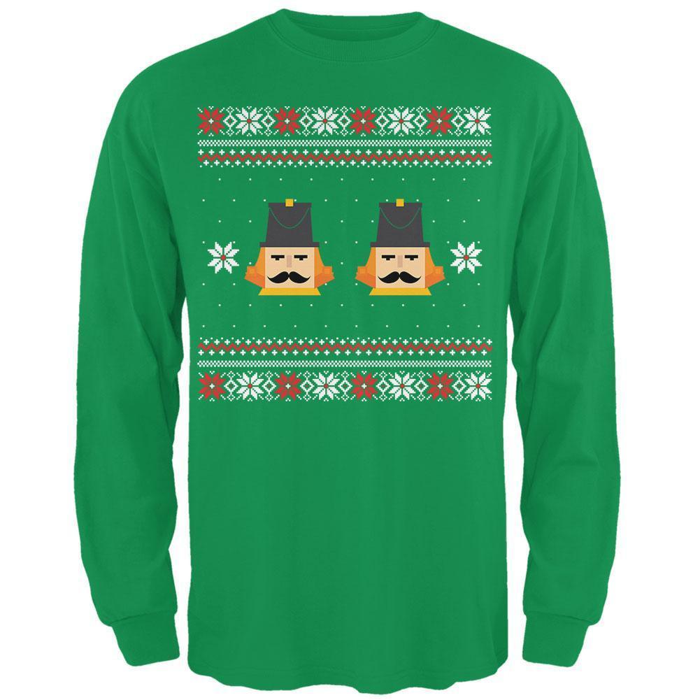 Nutcracker Ugly Christmas Sweater Black Adult Long Sleeve T-Shirt