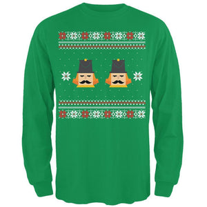 Nutcracker Ugly Christmas Sweater Black Adult Long Sleeve T-Shirt