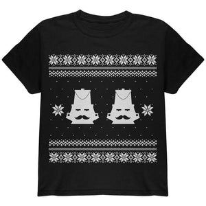 Nutcracker Ugly Christmas Sweater Black Youth T-Shirt