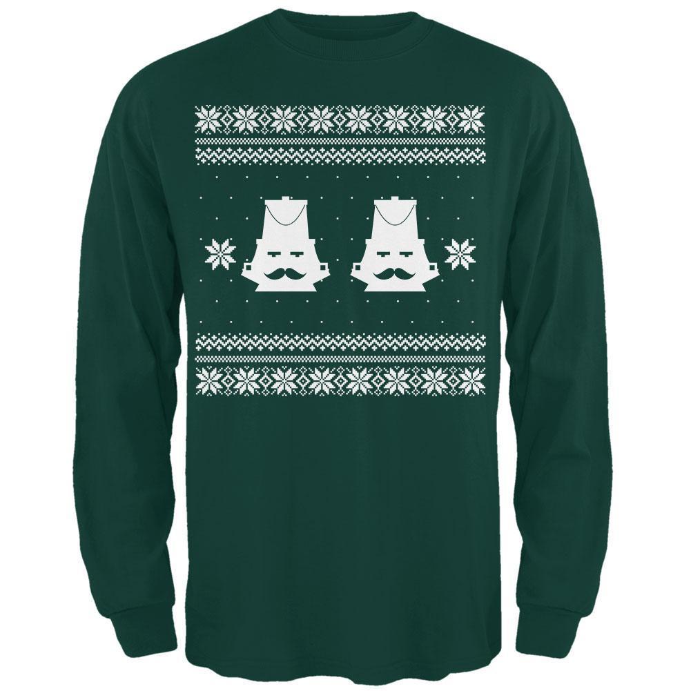 Nutcracker Ugly Christmas Sweater Dark Green Adult Long Sleeve T-Shirt