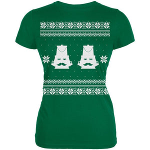 Nutcracker Ugly Christmas Sweater Black Juniors T-Shirt