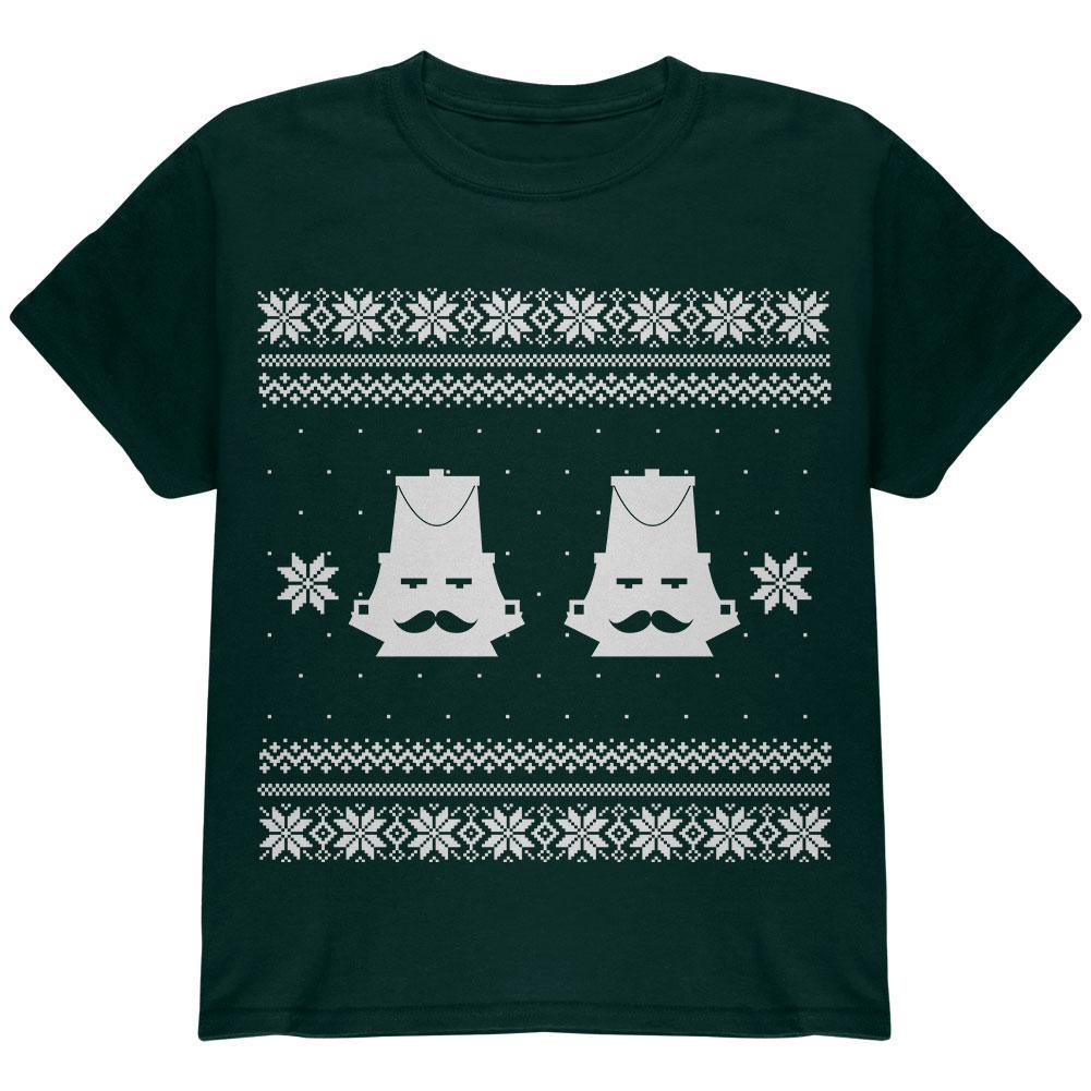 Nutcracker Ugly Christmas Sweater Black Youth T-Shirt