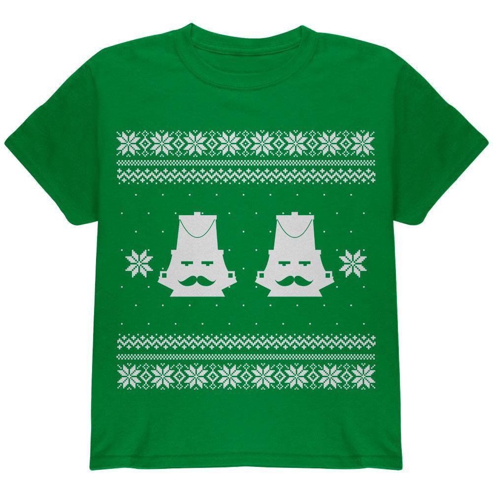 Nutcracker Ugly Christmas Sweater Black Youth T-Shirt