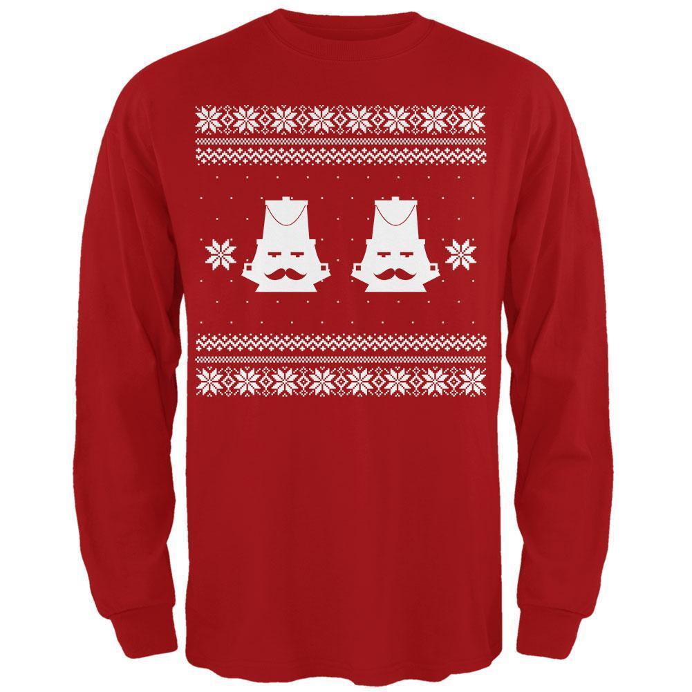 Nutcracker Ugly Christmas Sweater Red Adult Long Sleeve T-Shirt