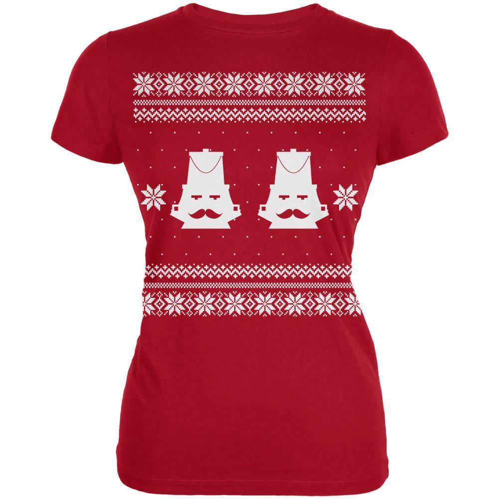Nutcracker Ugly Christmas Sweater Black Juniors T-Shirt