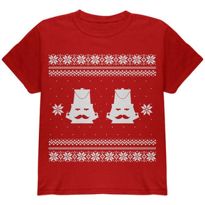 Nutcracker Ugly Christmas Sweater Black Youth T-Shirt