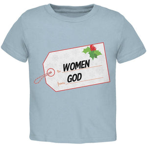 To Women From God Christmas Tag Black Toddler T-Shirt