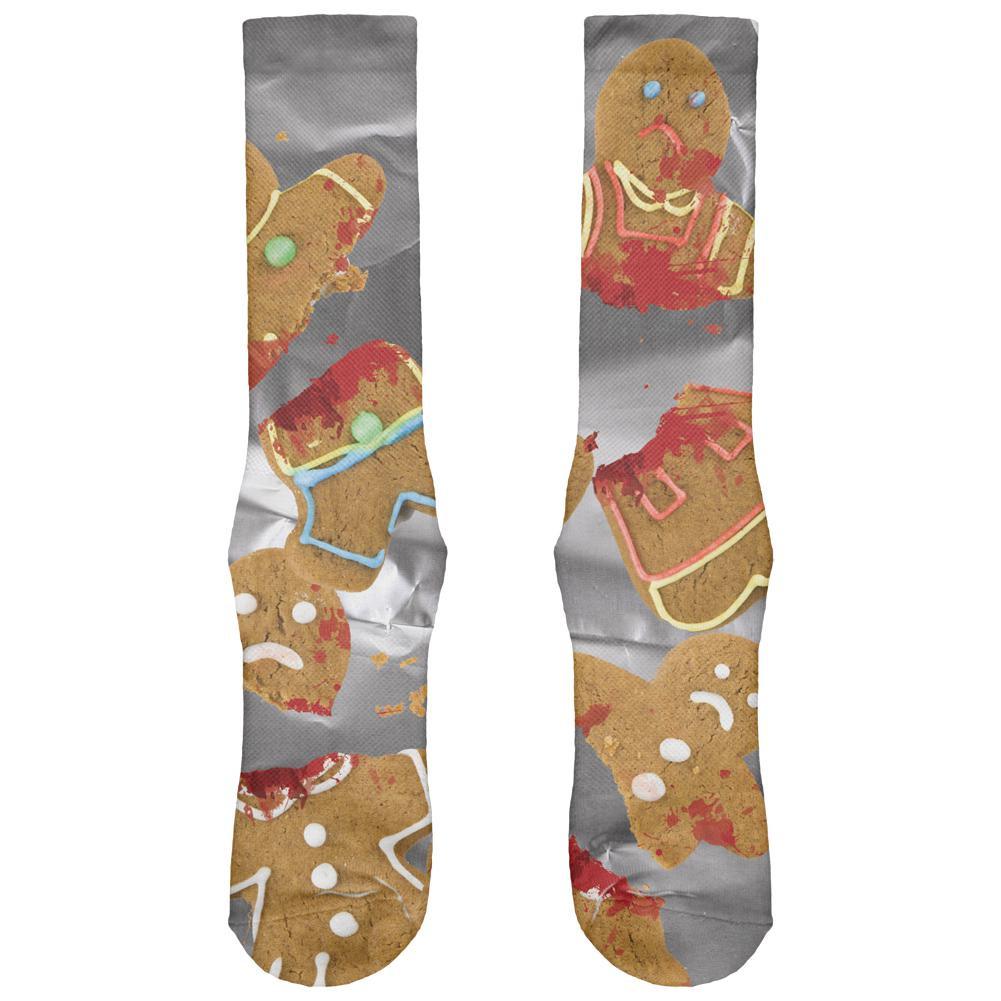 Christmas Gingerbread Massacre All Over Socks