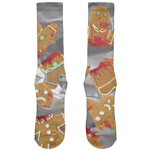 Christmas Gingerbread Massacre All Over Socks
