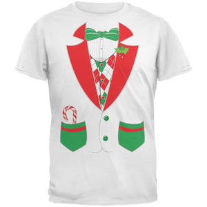 Christmas Tuxedo Costume Black Adult T-Shirt