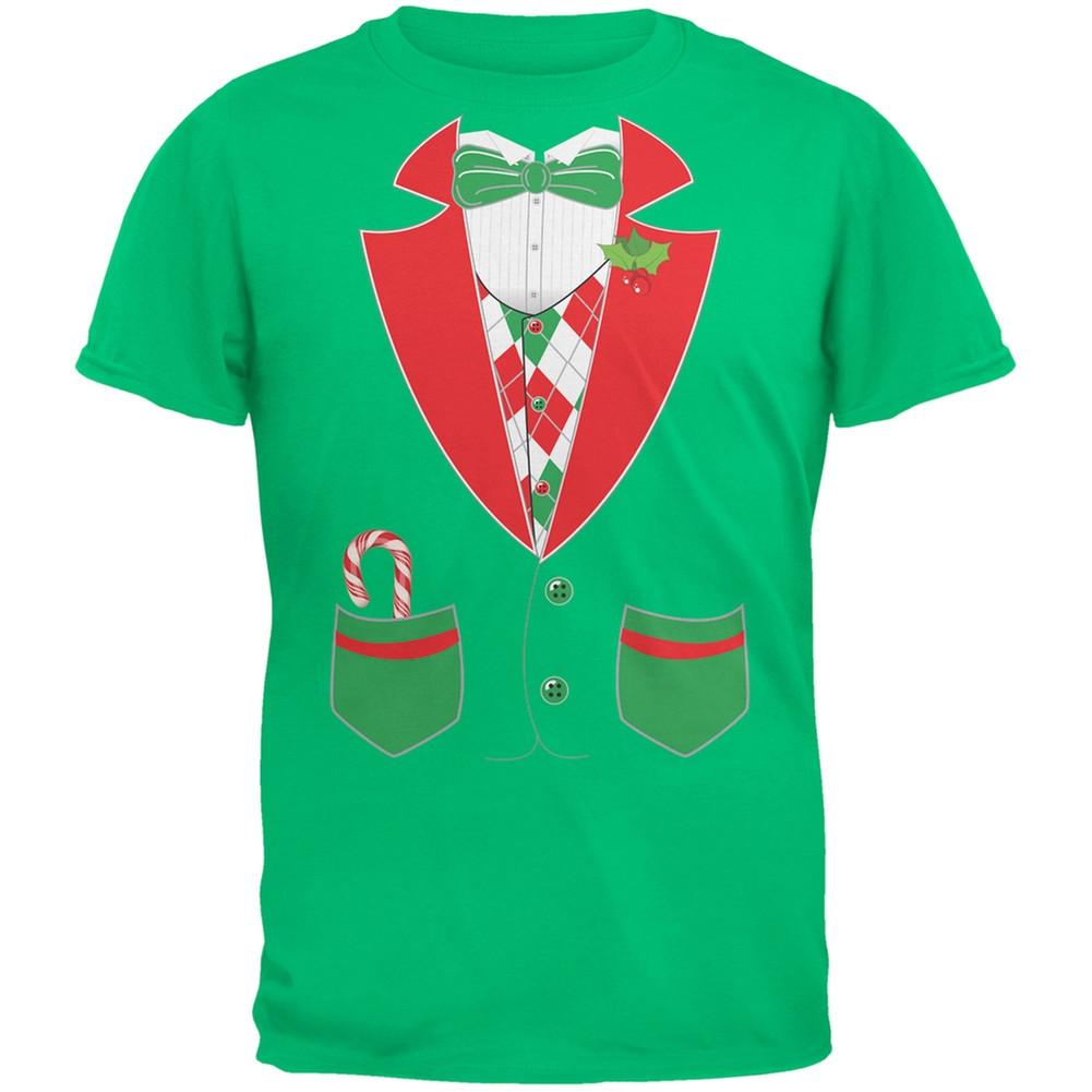 Christmas Tuxedo Costume Black Youth T-Shirt