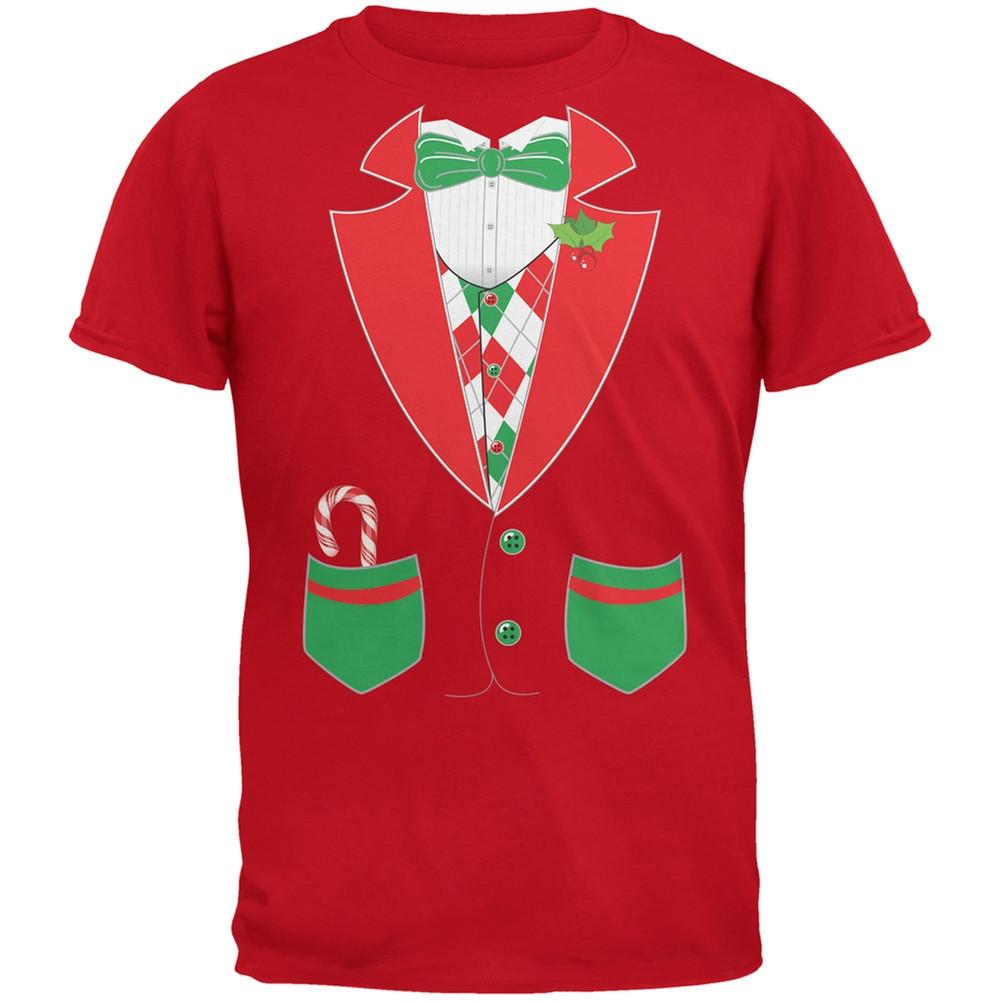 Christmas Tuxedo Costume Black Youth T-Shirt